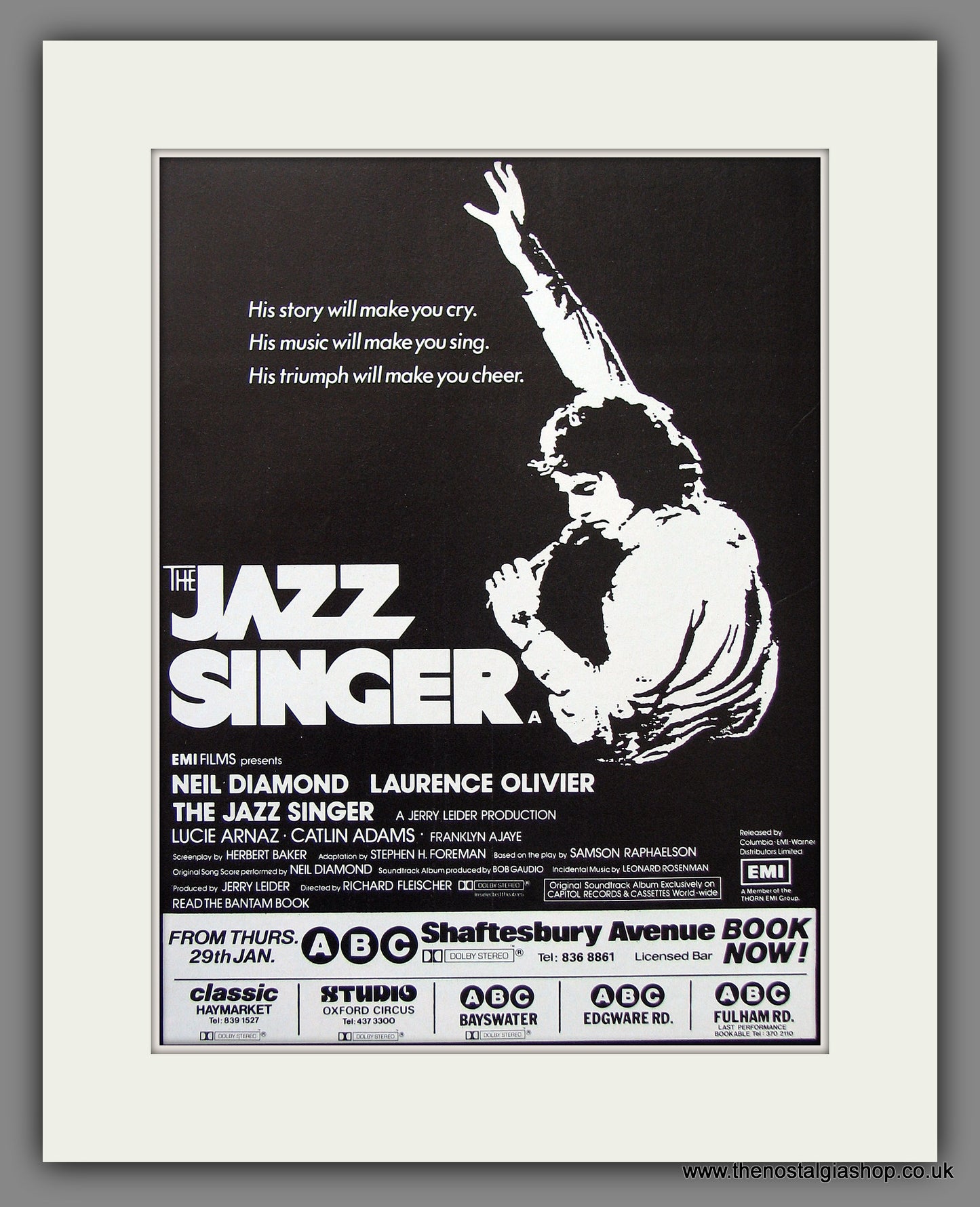 The Jazz Singer. 1981 Original Advert (ref AD54984)