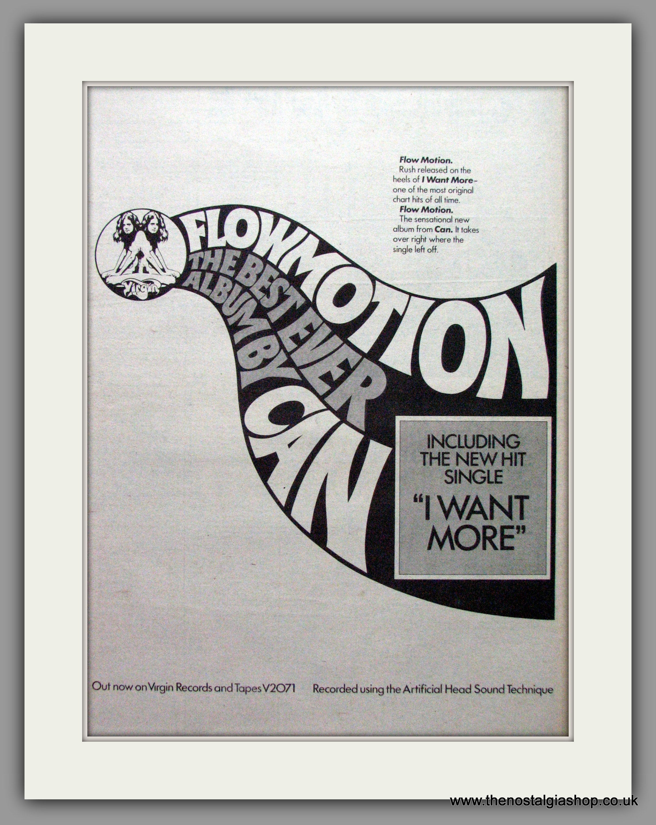 Can. Flowmotion. Vintage Advert 1976 (ref AD9630) The Nostalgia Shop