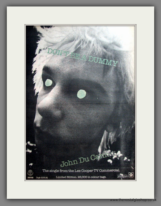John Du Cann, Don't Be A Dummy. Original Advert 1979 (ref AD12417)