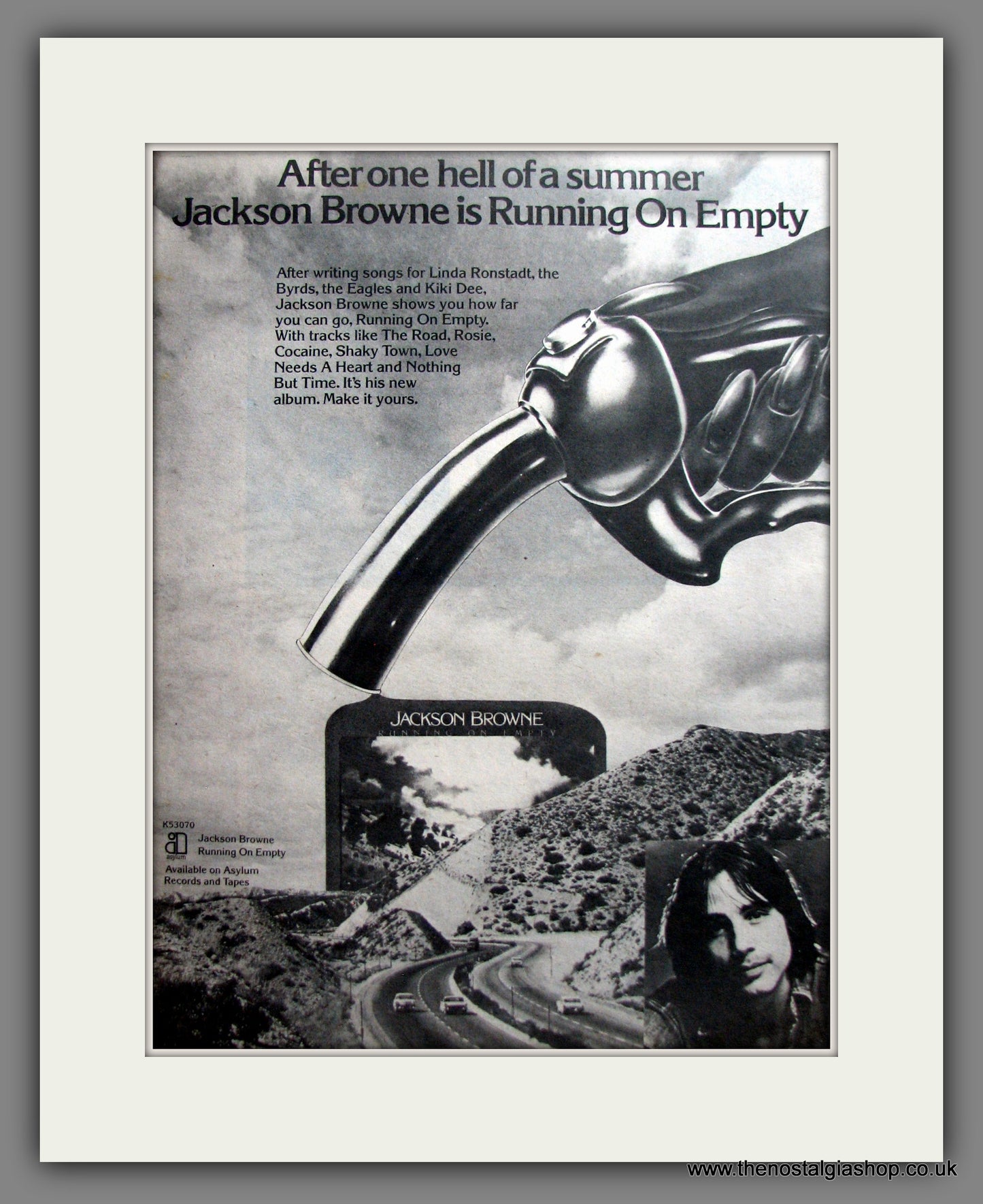 Jackson Browne Running On Empty. Original Advert 1978 (ref AD12421)