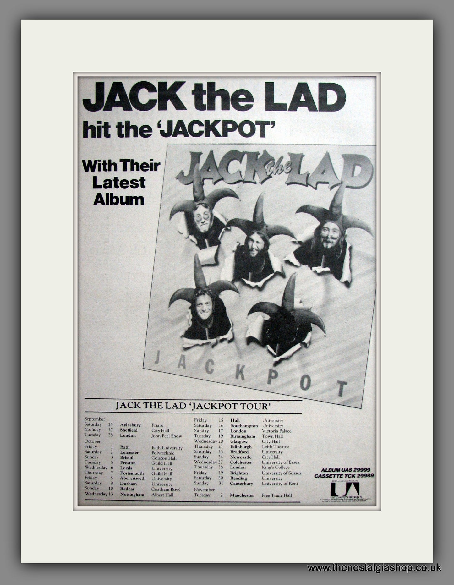 Jack The Lad, Jackpot. Original Advert 1976 (ref AD12442)