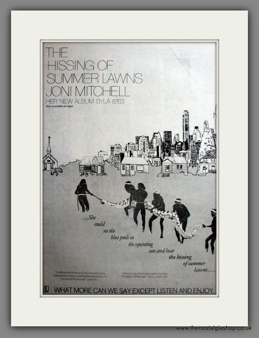 Joni Mitchell The Hissing Of Summer Lawns. Original Advert 1975 (ref AD12462)