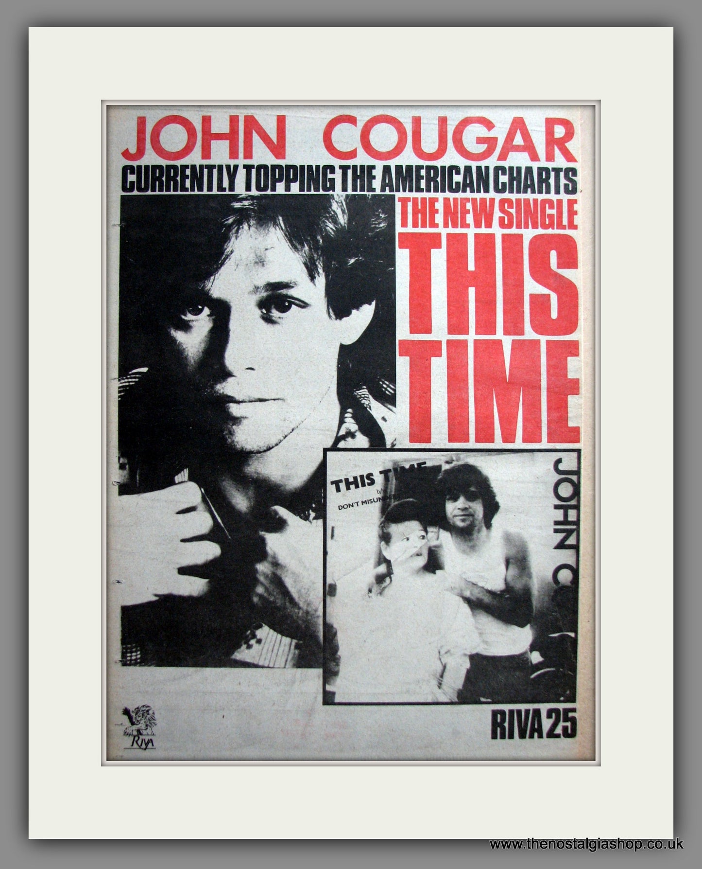 John Cougar This Time. Original Advert 1980 (ref AD12482)