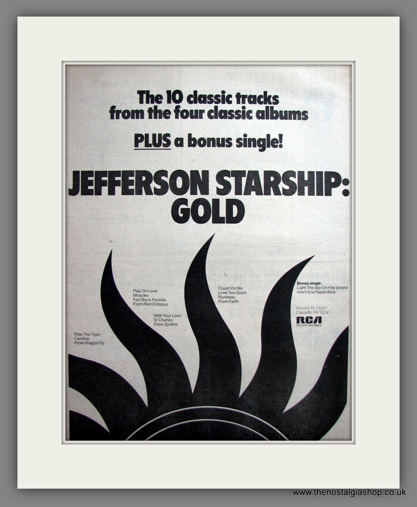 Jefferson Starship Gold. Original Advert 1979 (ref AD12492)