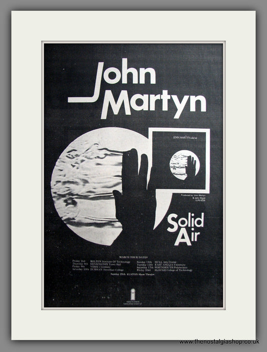 John Martyn Solid Air. Original Advert 1973 (ref AD12508)