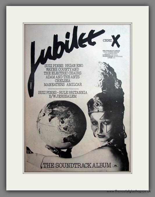 Jubilee Soundtrack Album. Original Advert 1978 (ref AD12512)