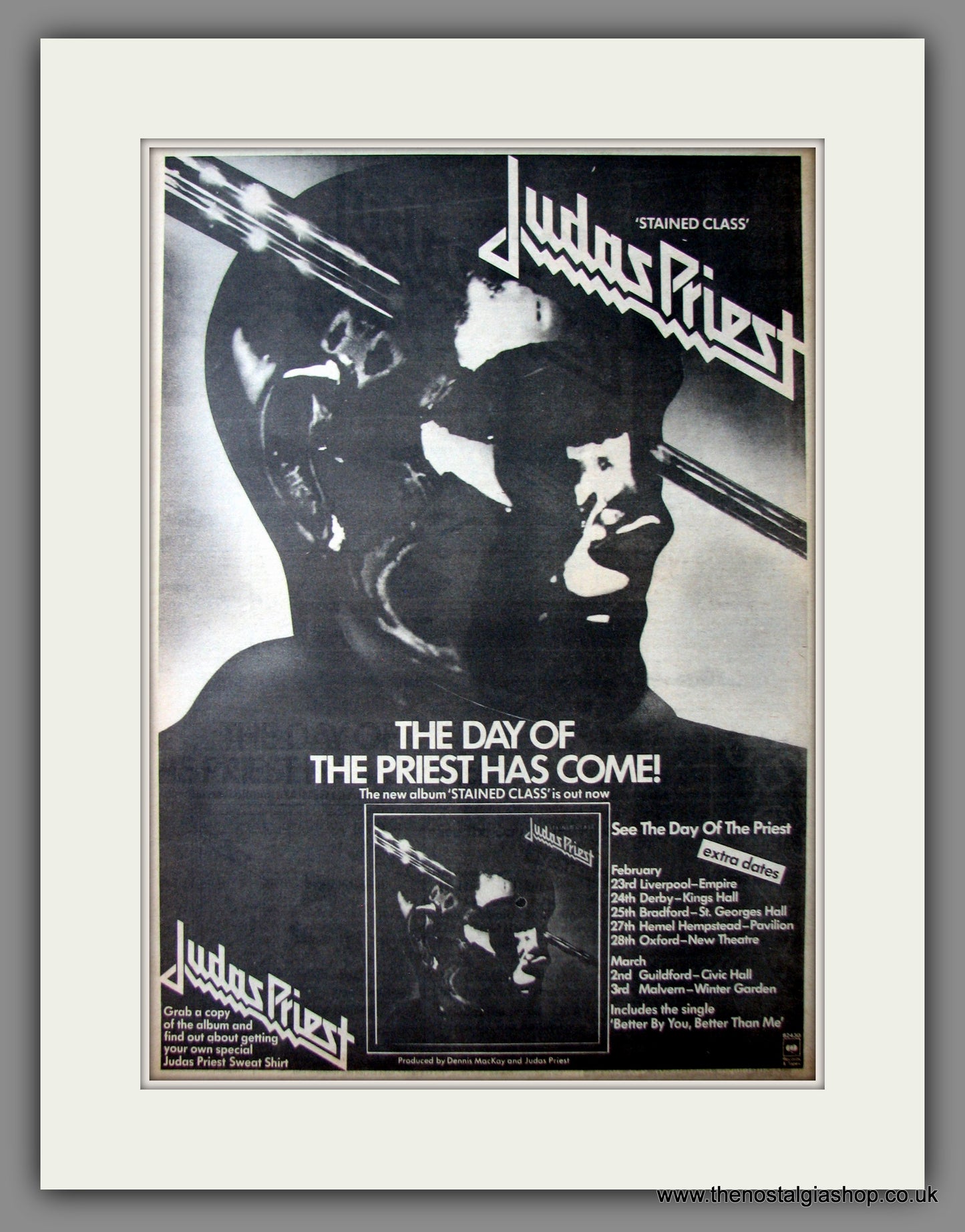 Judas Priest Stained Class. Original Advert 1978 (ref AD12528)