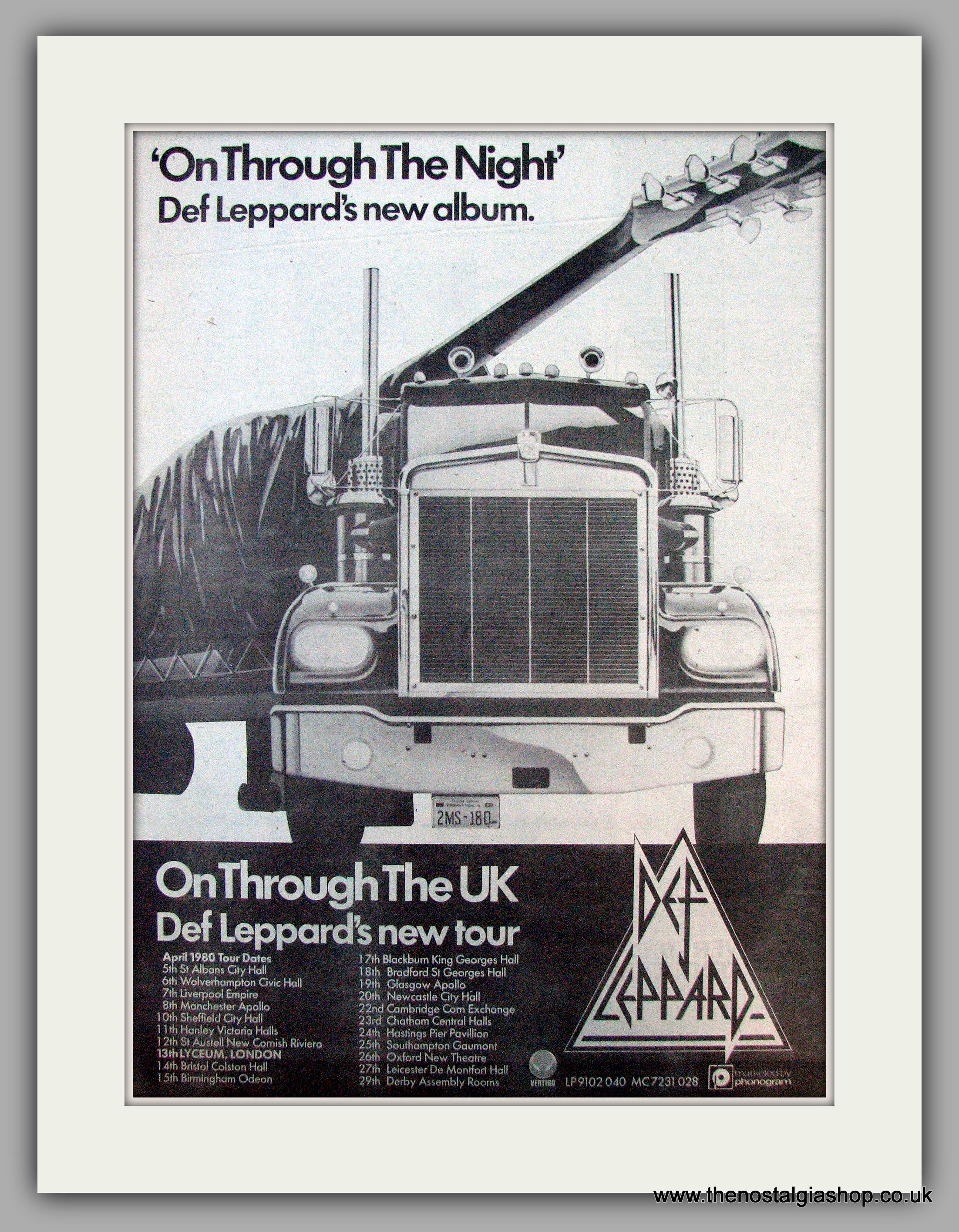 Def Leppard. On Through The Night. Vintage Advert 1980 (ref AD9717) – The  Nostalgia Shop