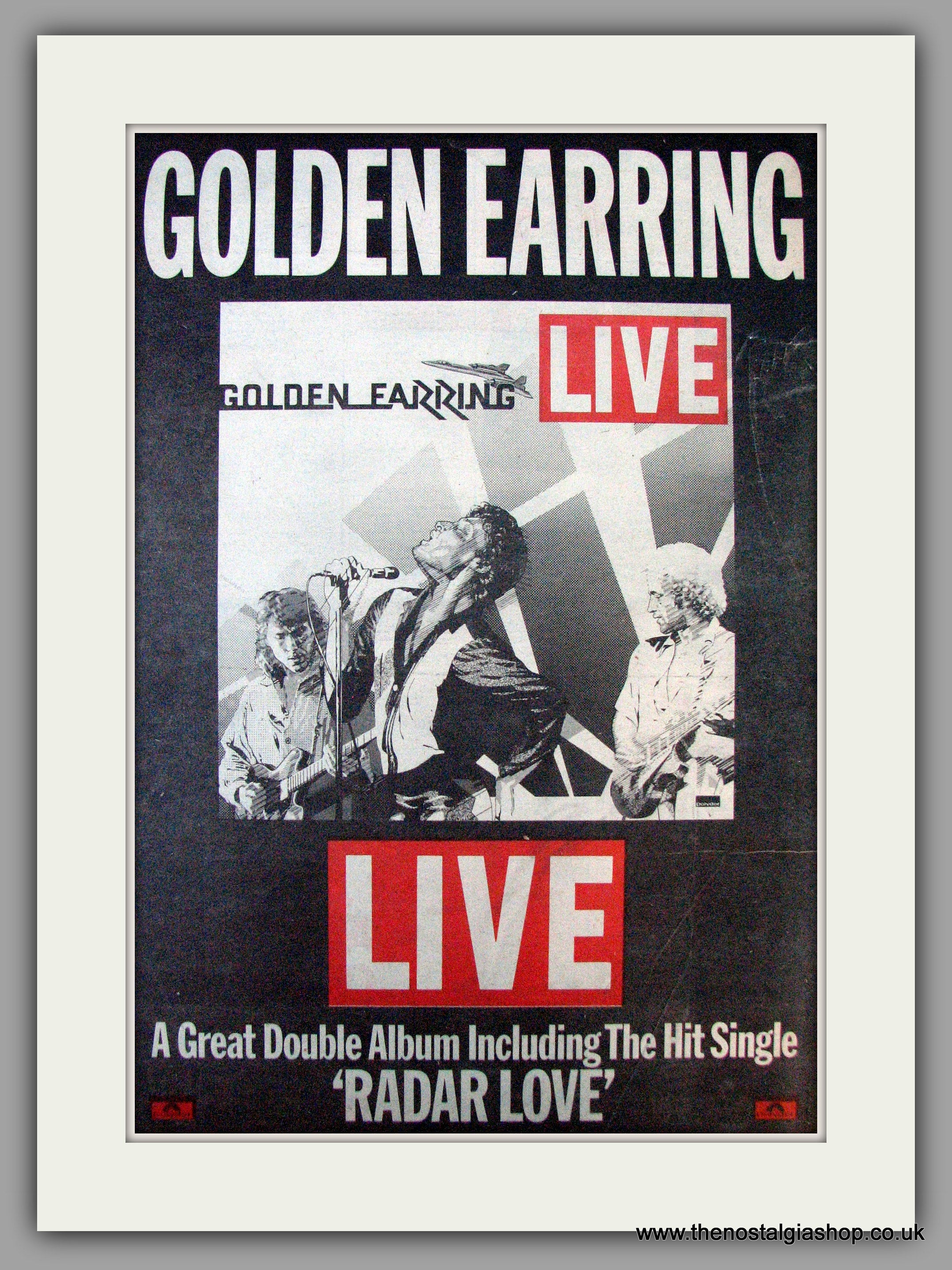 Golden Earring. Radar Love. Live. Vintage Advert 1977 (ref AD9724