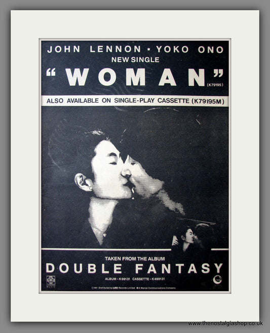 John Lennon Yoko Ono Woman. Original Advert 1981 (ref AD12557)