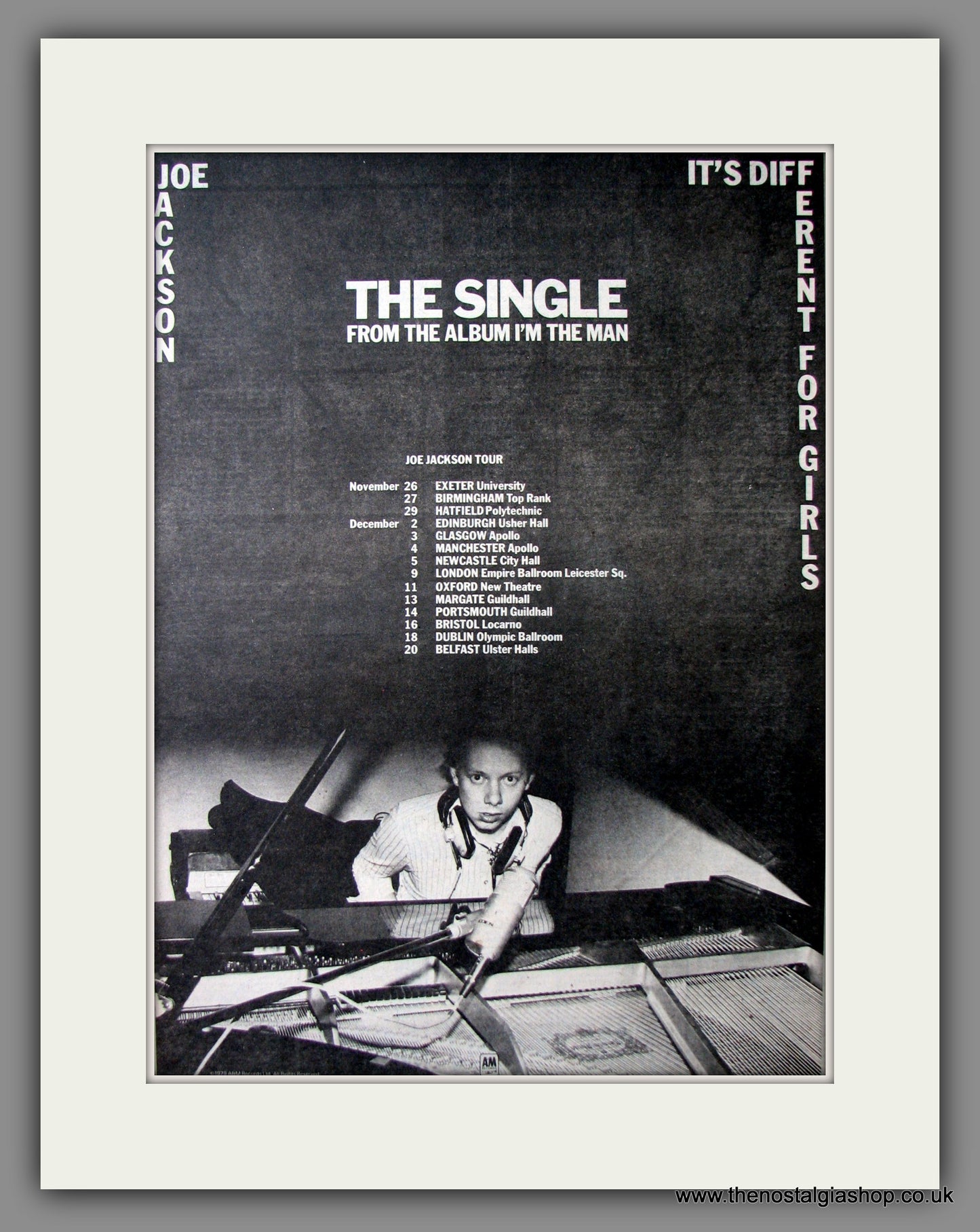 Joe Jackson Tour. Original Advert 1979 (ref AD12569)