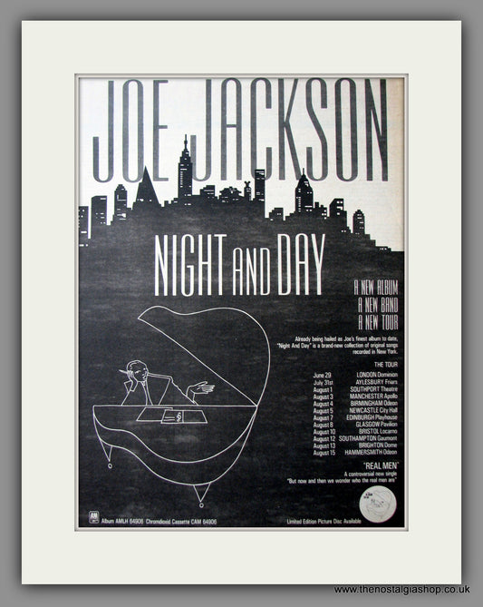 Joe Jackson Night And Day. Original Advert 1982 (ref AD12571)