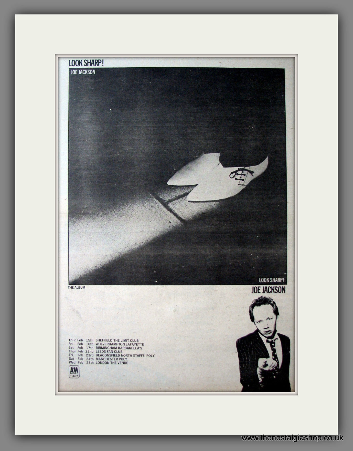 Joe Jackson Look Sharp. Original Advert 1979 (ref AD12574)