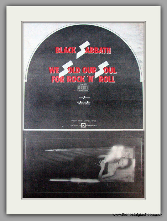Black Sabbath. We Sold Our Soul. Vintage Advert 1976 (ref AD9766)