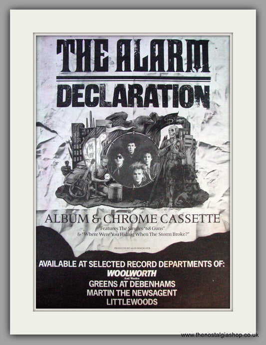 Alarm (The) Declaration. Vintage Advert 1984 (ref AD9916)