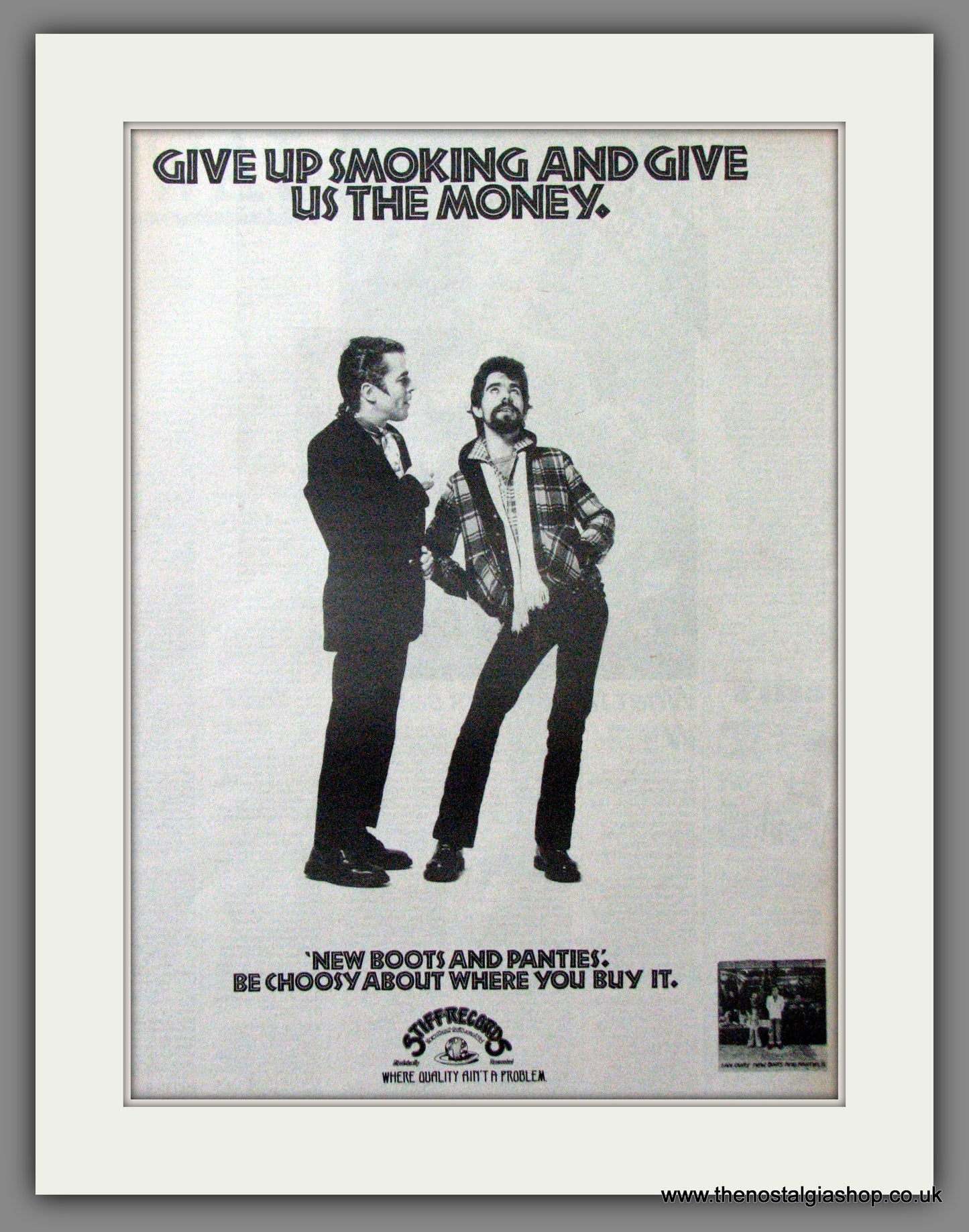 Ian Dury. New Boots And Panties. Original Advert 1978 (ref AD12101)