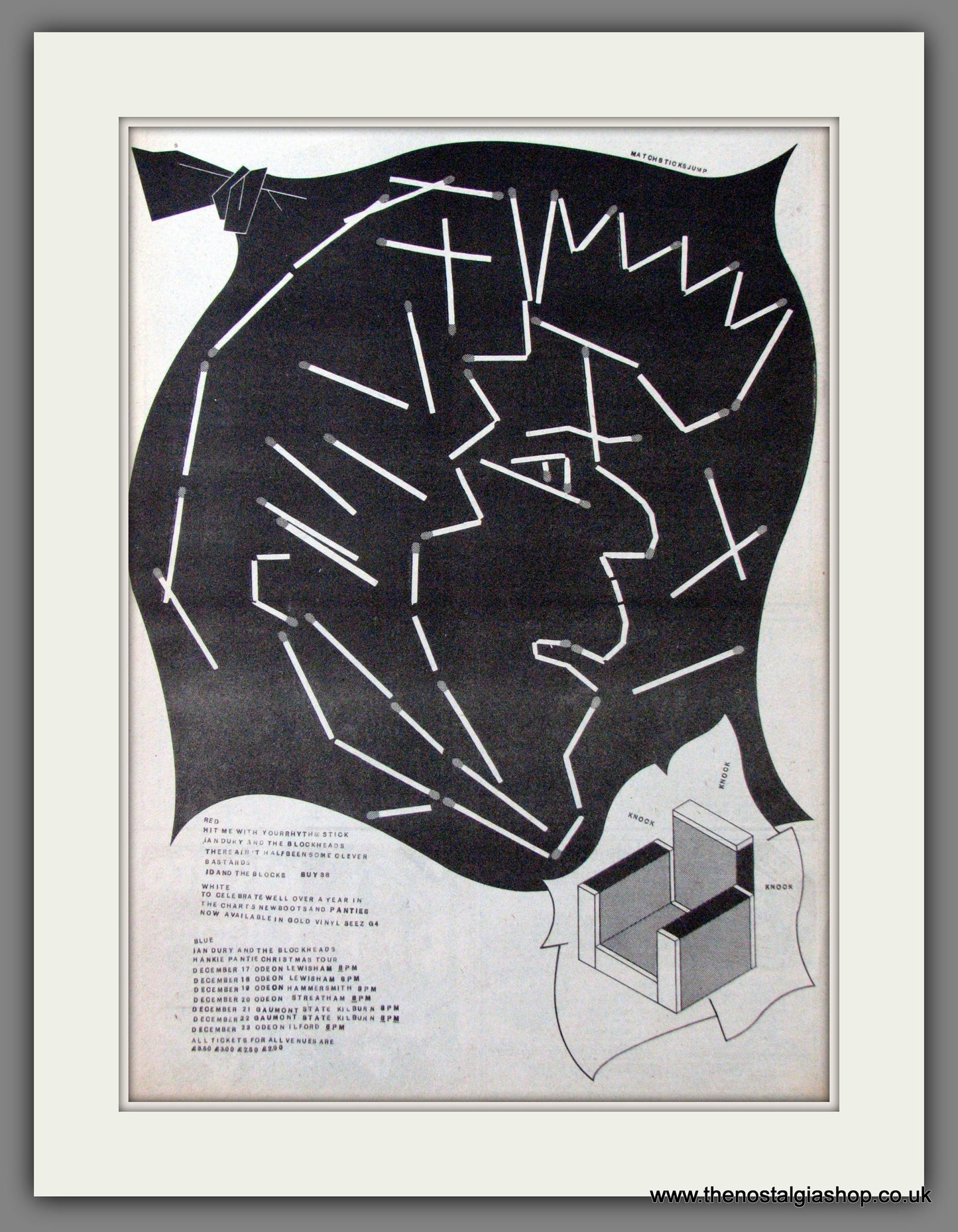 Ian Dury. Hit Me With Your Rhythm Stick. Original Advert 1978 (ref AD12121)