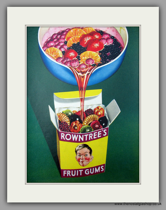 Rowntrees Fruit Gums. Original Advert 1956 (ref AD10014)