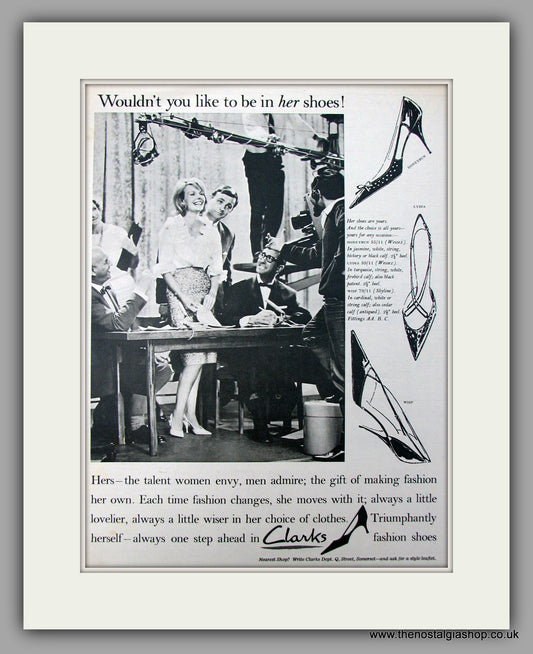 Clarks Fashion Shoes.  Original advert 1960 (ref AD10020)