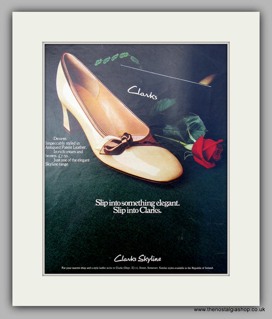 Clarks Skyline Shoes.  Original advert 1973 (ref AD10021)