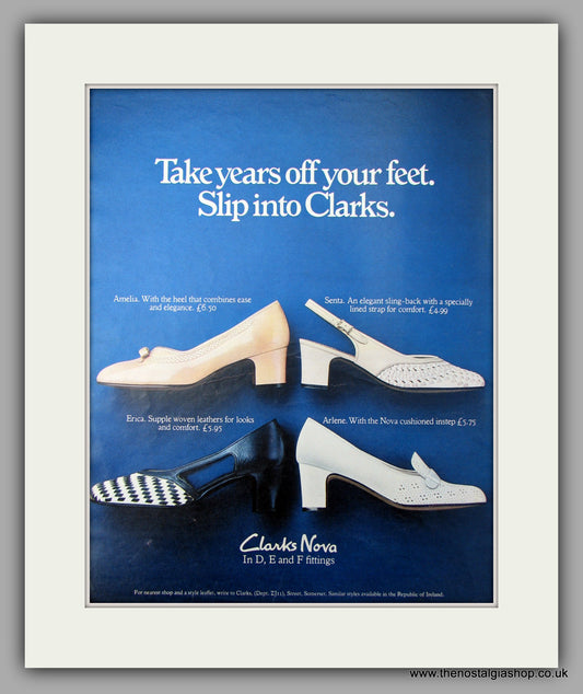 Clarks Nova Shoes.  Original advert 1973 (ref AD10022)
