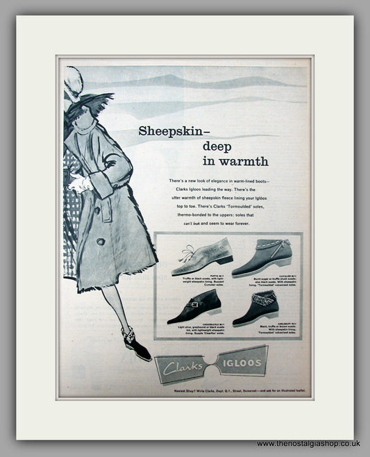 Clarks Igloos Boots.  Original advert 1959 (ref AD10028)