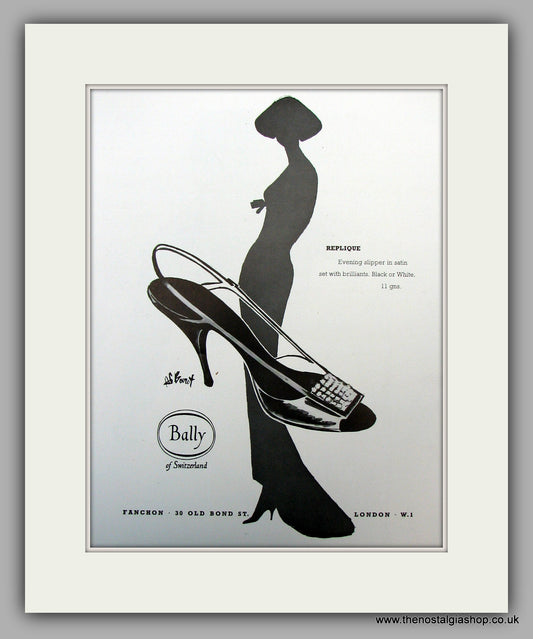 Bally Replique Shoes.  Original advert 1956 (ref AD10046)