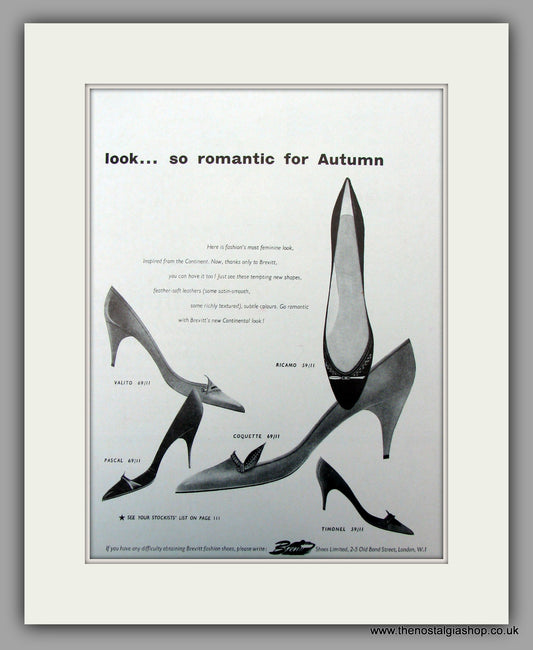 Brevitt  Autumn Shoes.  Original advert 1957 (ref AD10056)