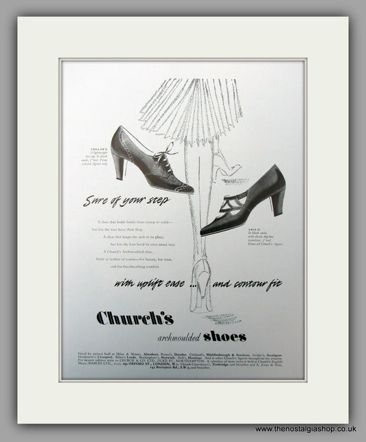 Church's Archmoulded Shoes.  Original advert 1956 (ref AD10064)