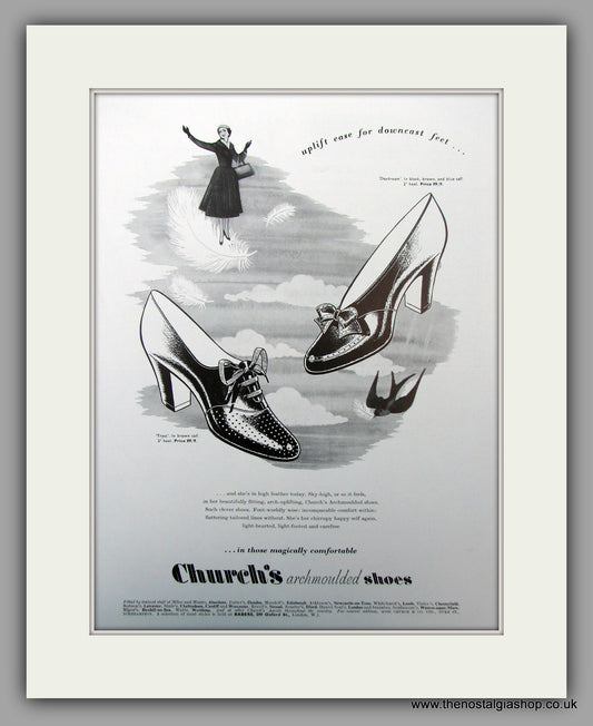 Church's Archmoulded Shoes.  Original advert 1955 (ref AD10081)