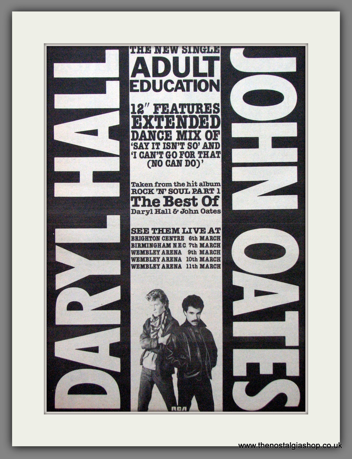 Hall and Oates. Adult Education. Original Advert 1984 (ref AD12204)