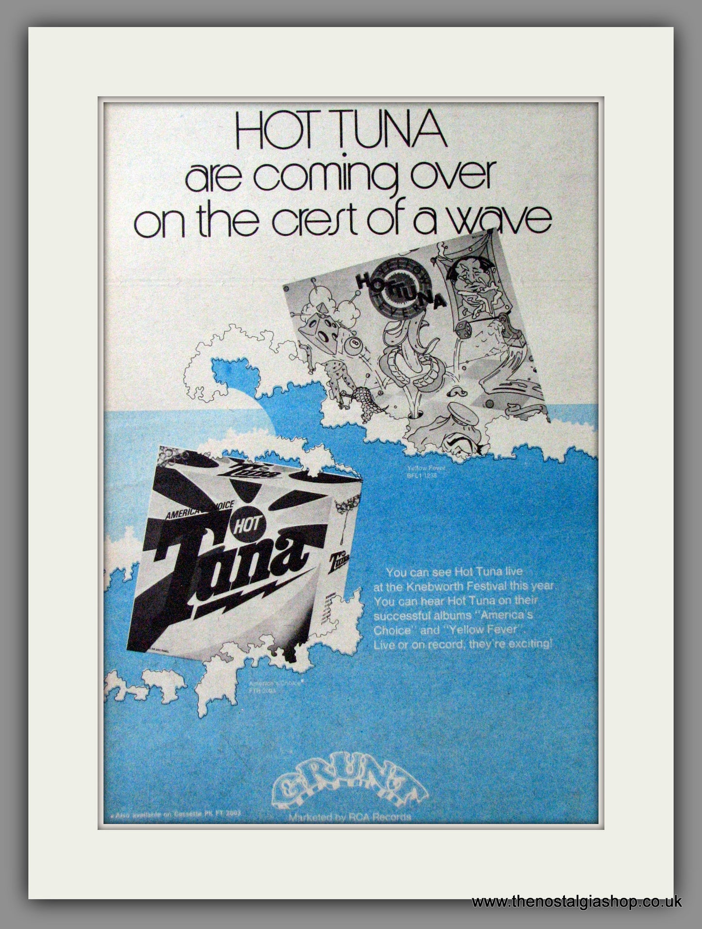 Hot Tuna. Yellow Fever. Original Advert 1976 (ref AD12266)