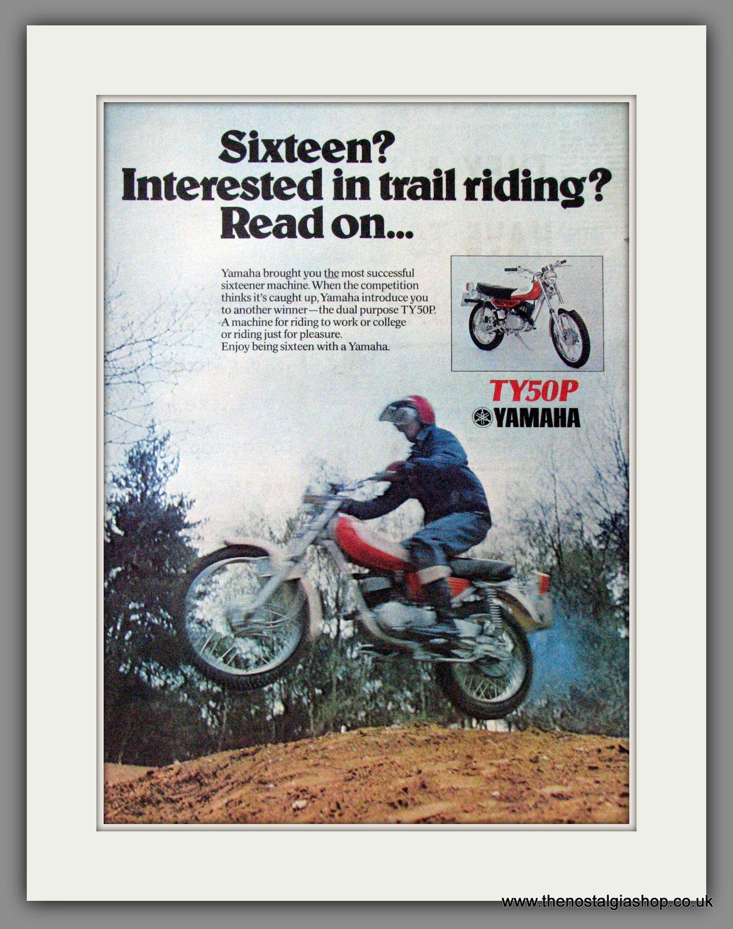 Yamaha TY50P Motorcycle. Original Advert 1976 (ref AD12343)