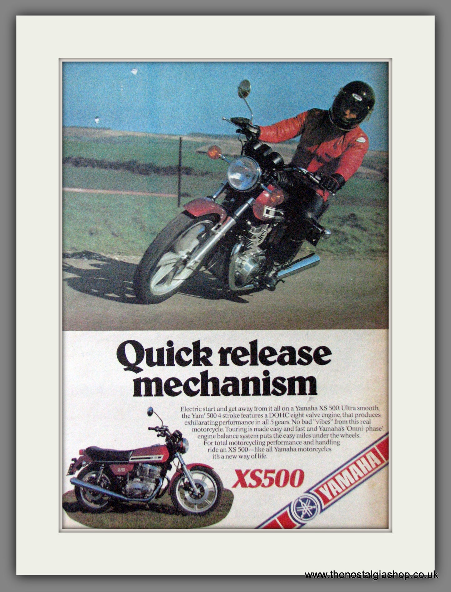 Yamaha XS500 Motorcycle. Original Advert 1977 (ref AD12346)
