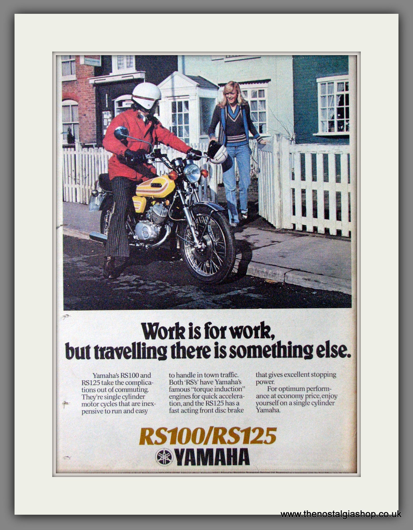 Yamaha RS100, RS125 Motorcycles. Original Advert 1976 (ref AD12351)