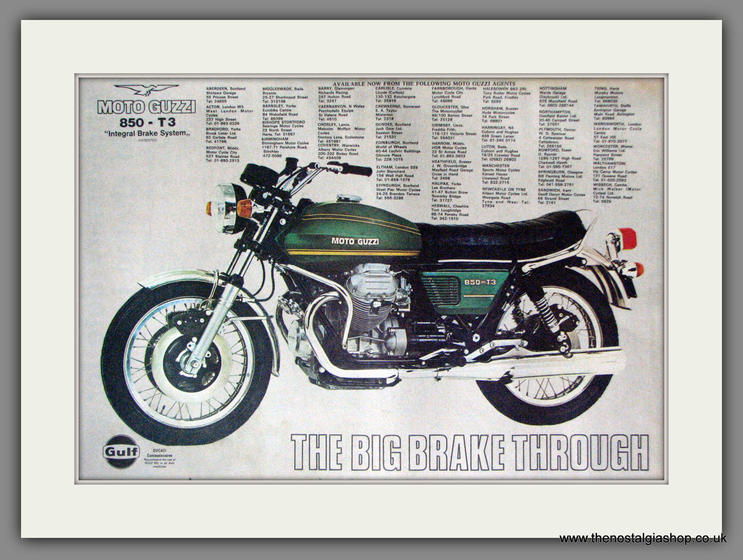 Moto Guzzi 850 T3 Motorcycle. Original Advert 1976 (ref AD12355)