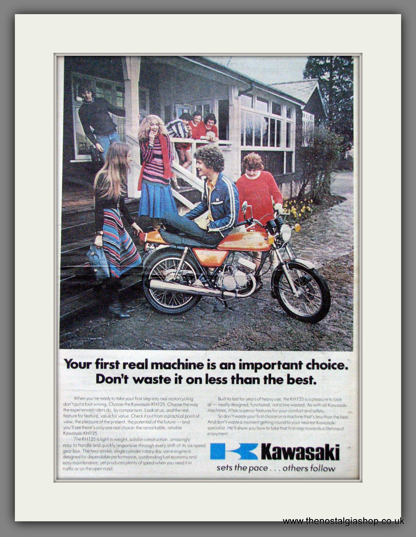 Kawasaki KH125 Motorcycle. Original Advert 1977 (ref AD12364)