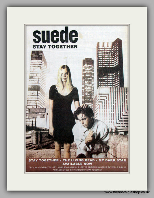 Suede Stay Together.  Original Vintage Advert 1994 (ref AD10187)