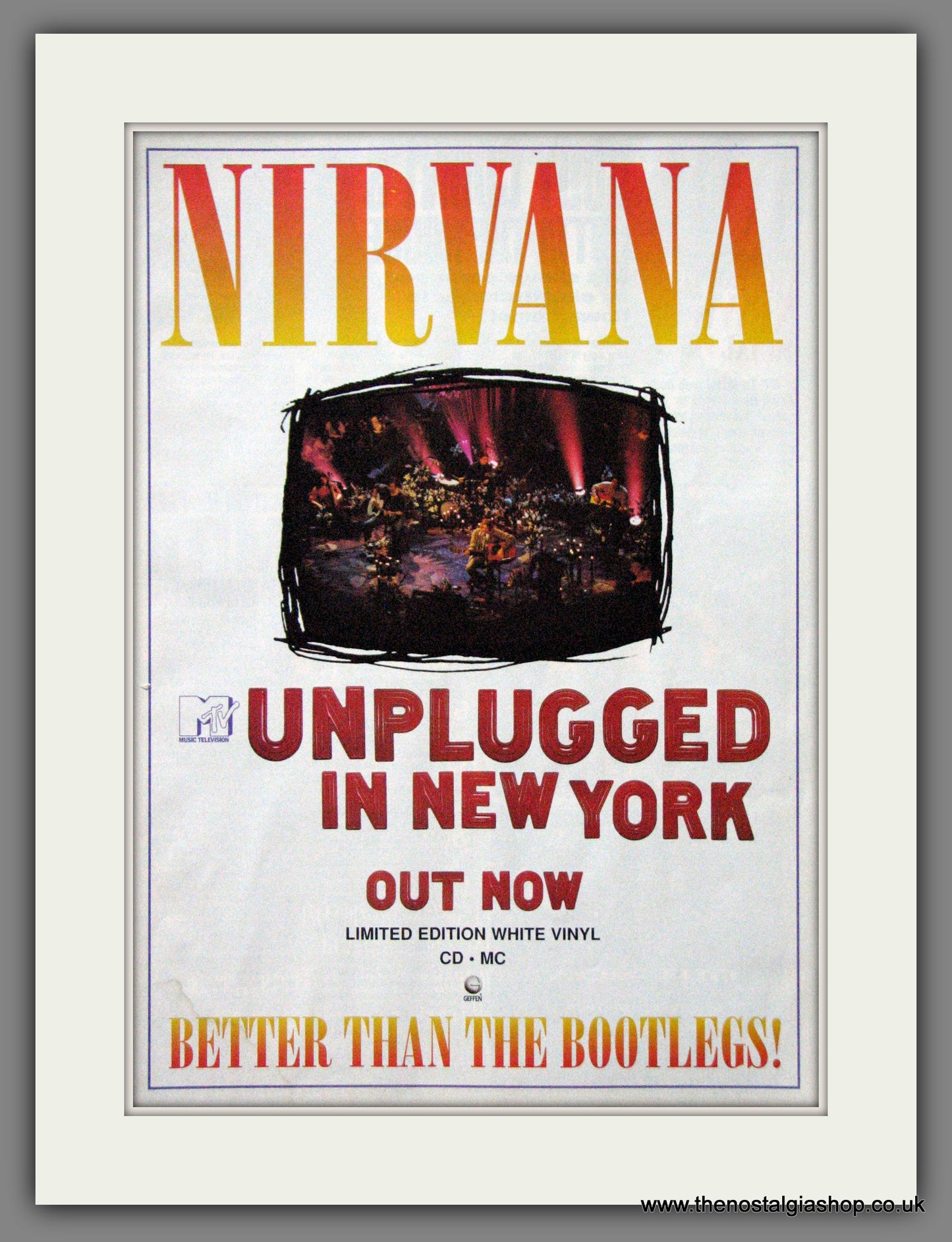 Nirvana. Unplugged In New York. Original advert 1994 (ref AD55008)