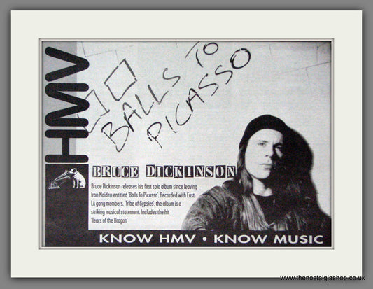 Bruce Dickinson. Balls To Picasso. 1994 Original Advert (ref AD55051)