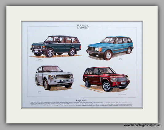 Range Rover.  Mounted Print