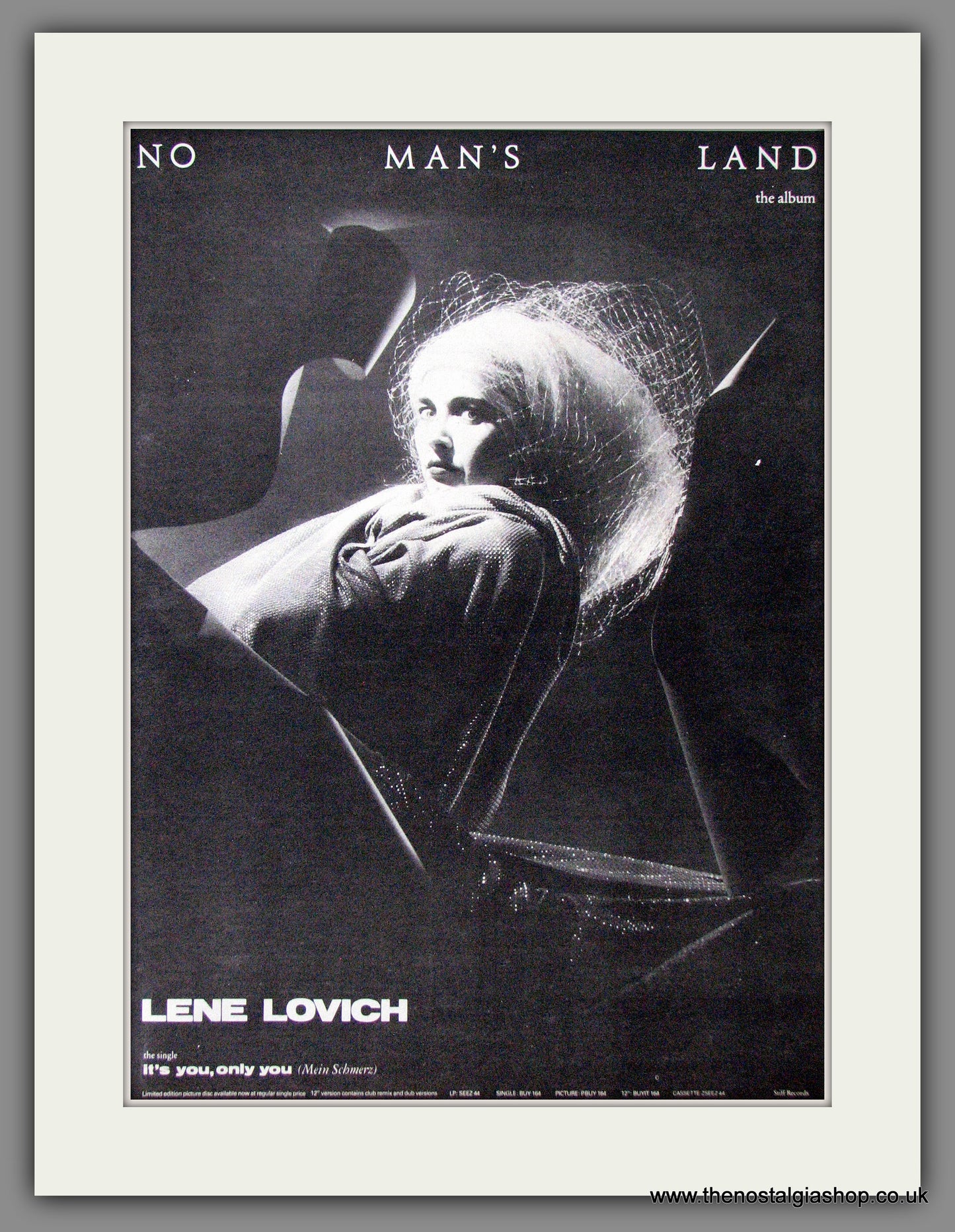 Lene Lovich No Man's Land. Original Advert 1982 (ref AD12620)