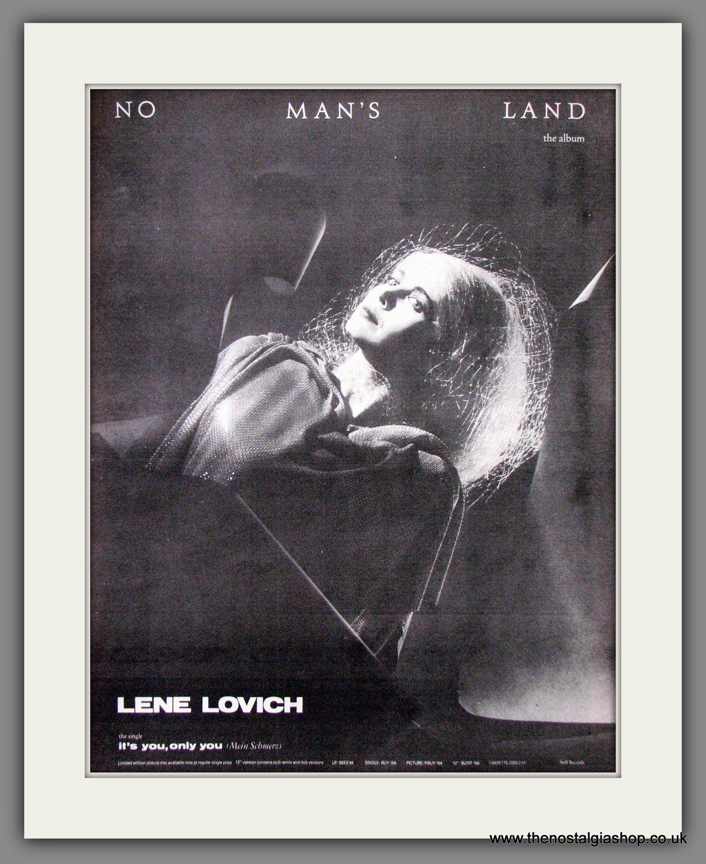Lene Lovich No Man's Land. Original Advert 1982 (ref AD12621)