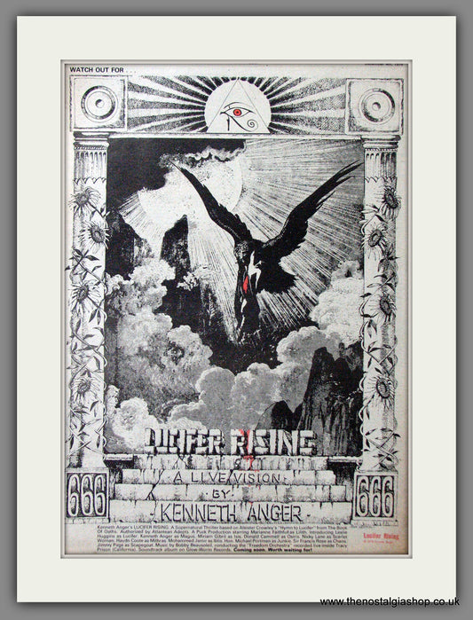 Kenneth Anger's Lucifer Rising. Original Advert 1976 (ref AD12654)