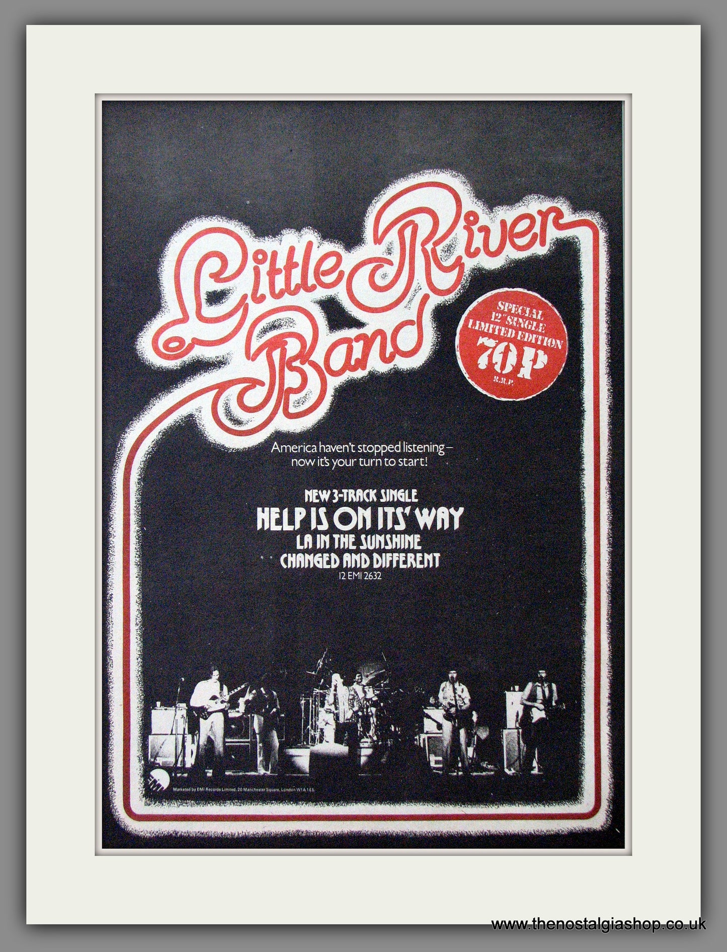 Little River Band, Help Is On it's Way. Original Advert 1977 (ref AD12666)