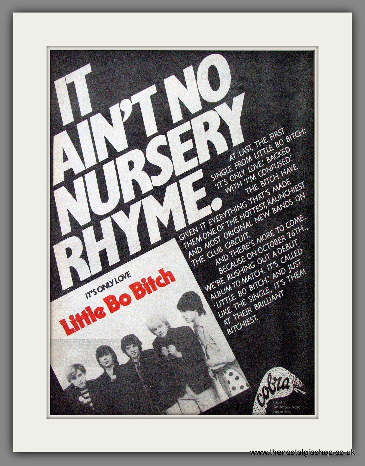 Little Bo Bitch It's Only Love. Original Advert 1979 (ref AD12668)