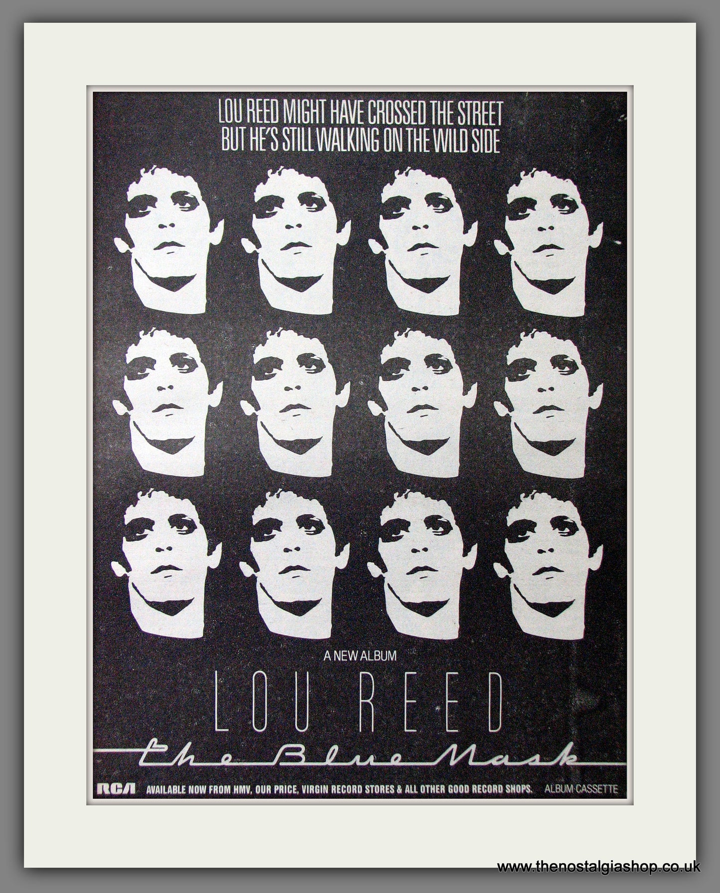 Lou Reed The Blue Mask. Original Advert 1982 (ref AD12707)