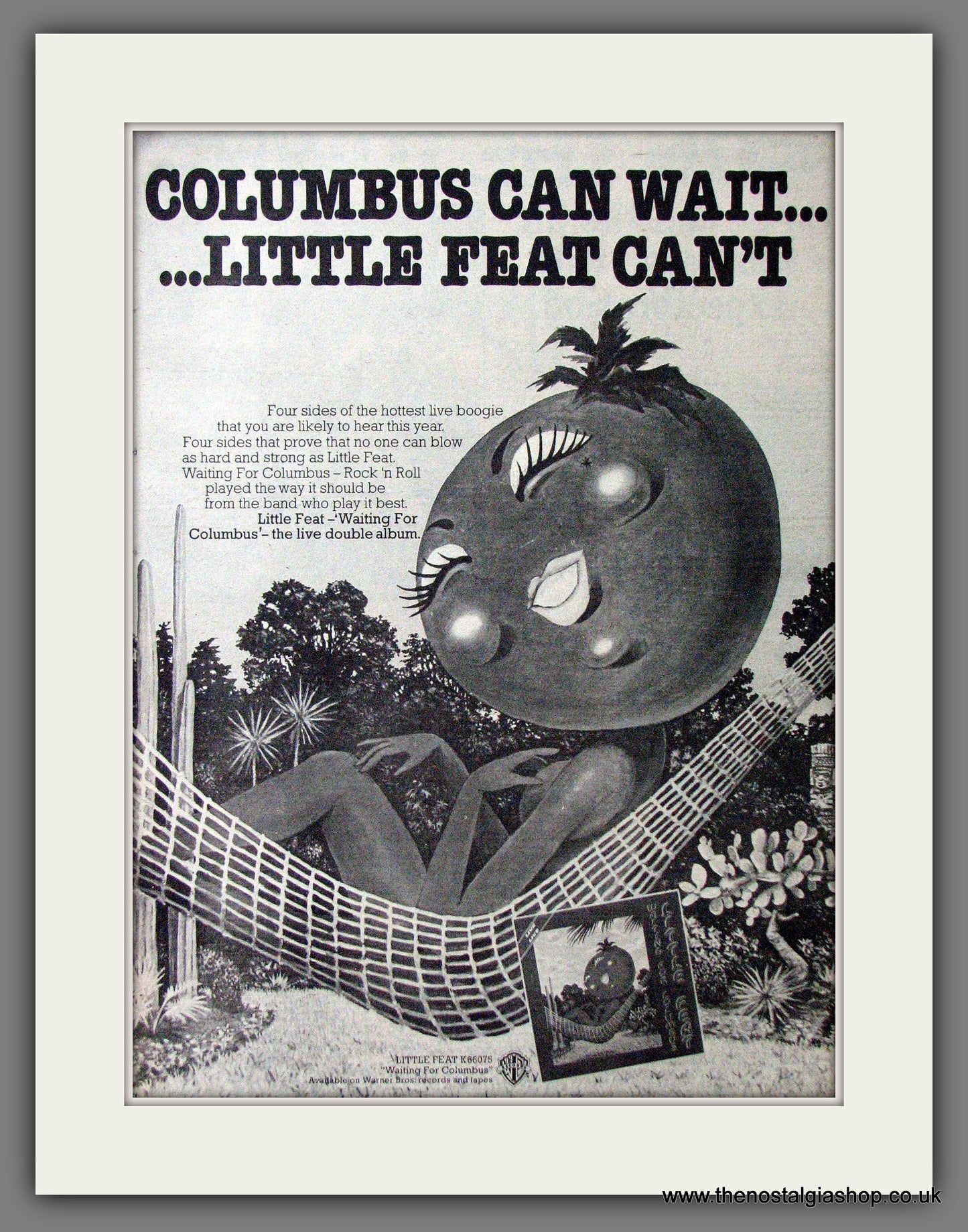 Little Feat Waiting For Columbus. Original Advert 1978 (ref AD12737)