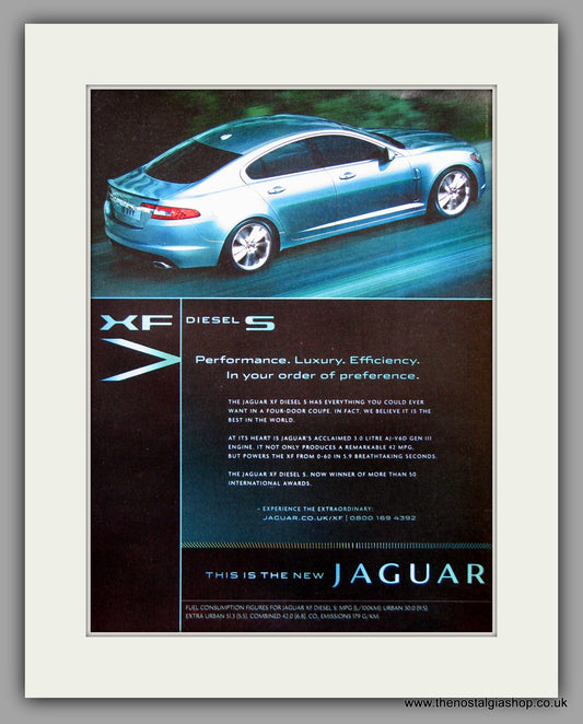 Jaguar XF Diesel S. 2010. Original Vintage Advert (ref AD7763)
