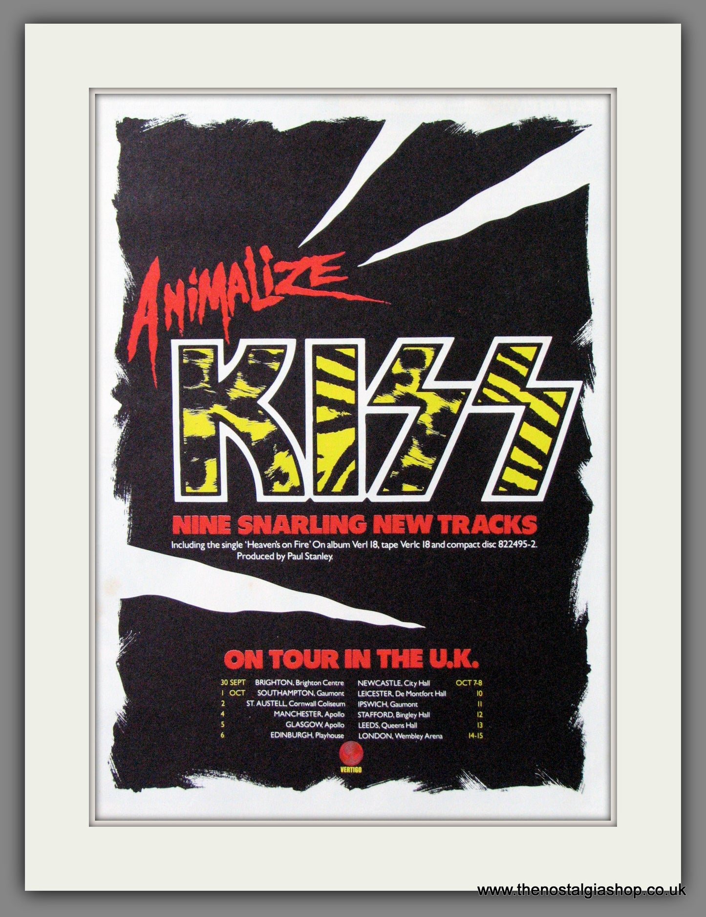 Kiss. Animalise. 1984 Original Advert (ref AD55113)